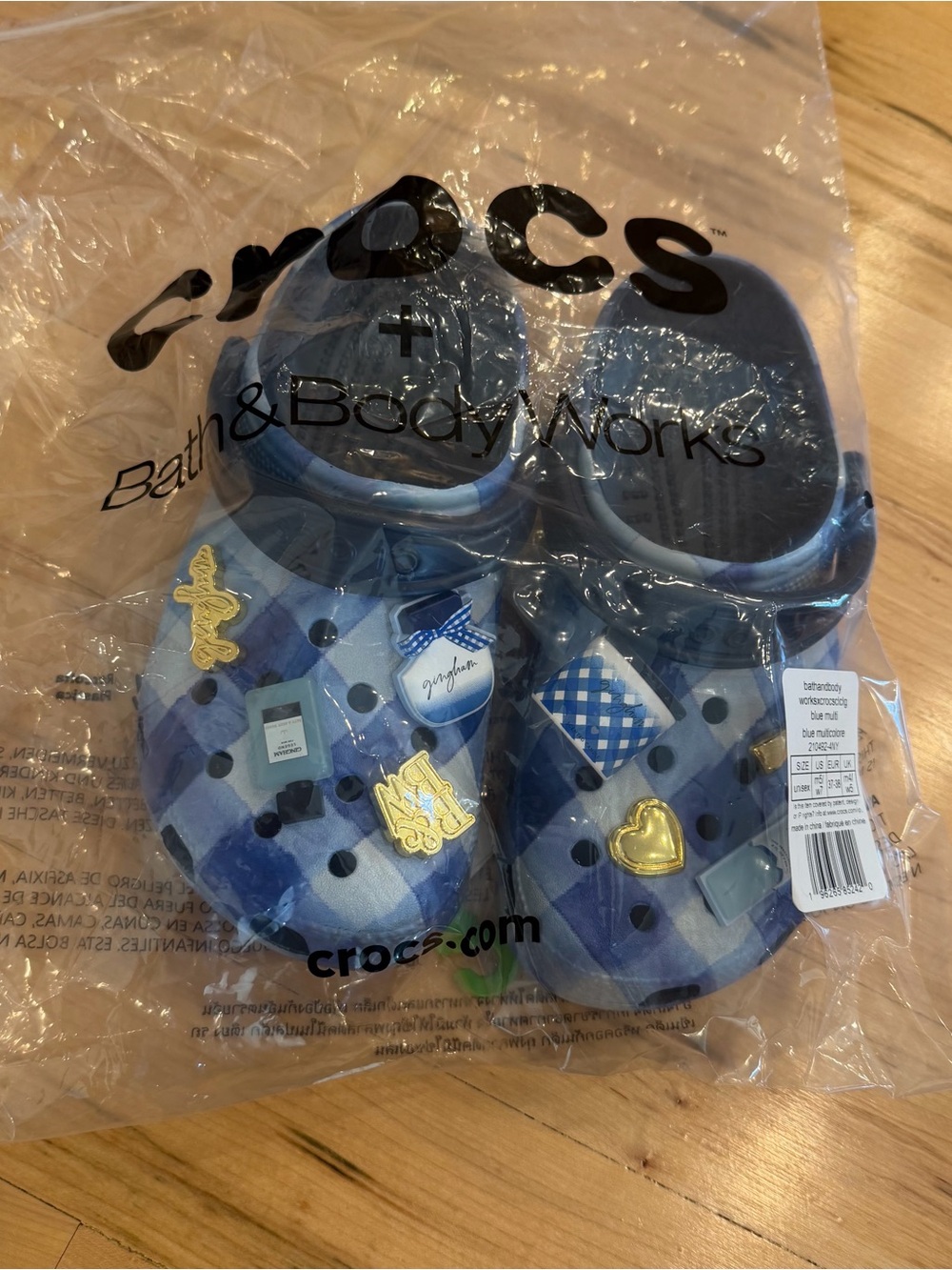 Crocs Bath and Body Works Adult Classic Clog - Blue Plaid